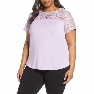 Halogen Floral Lace Yoke stop SZ 2X